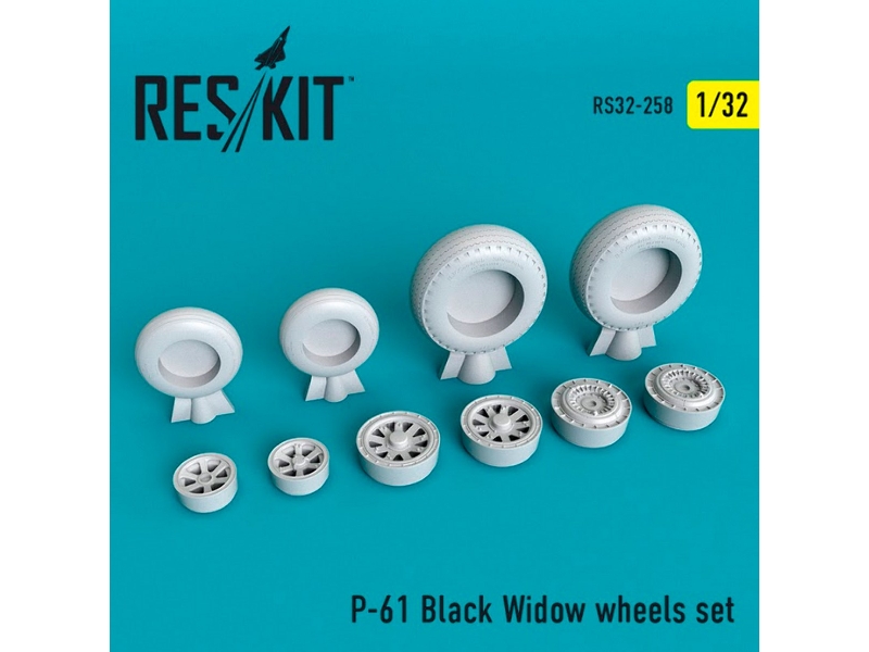 P-61 Black Widow Wheels Set - zdjęcie 1 P-61 Black Widow Wheels Set - zdjęcie 1