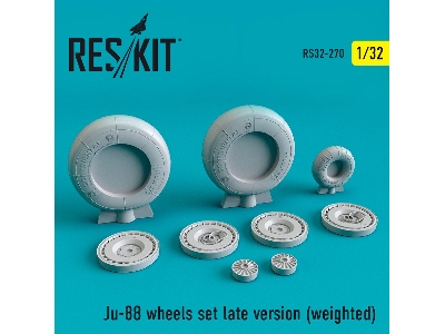 Ju-88 Wheels Set Late Version Weighted - zdjęcie 1