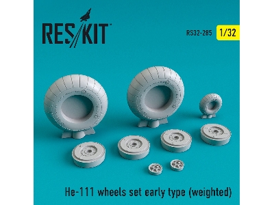He-111 Wheels Set Early Type Weighted - zdjęcie 1