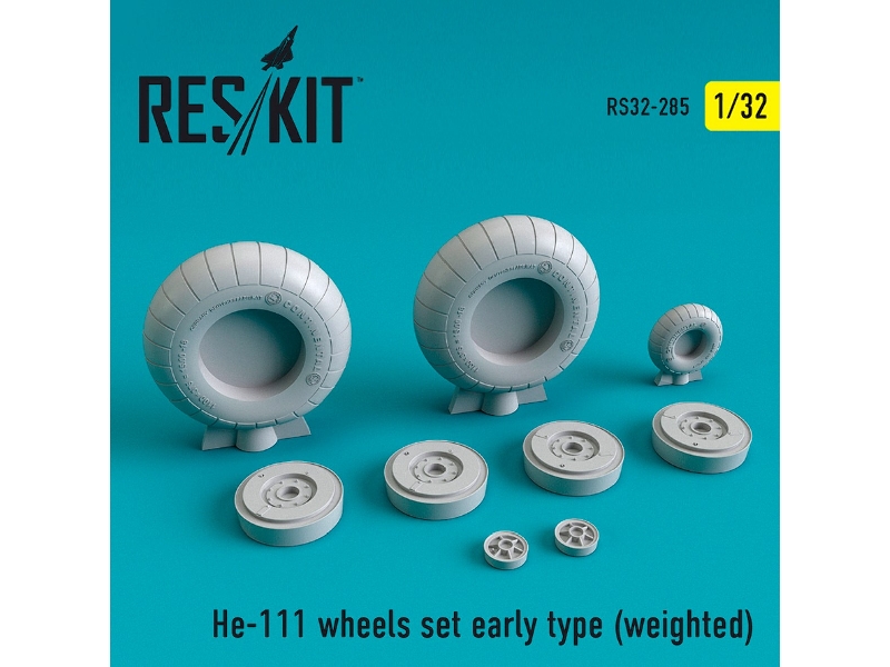 He-111 Wheels Set Early Type Weighted - zdjęcie 1 He-111 Wheels Set Early Type Weighted - zdjęcie 1