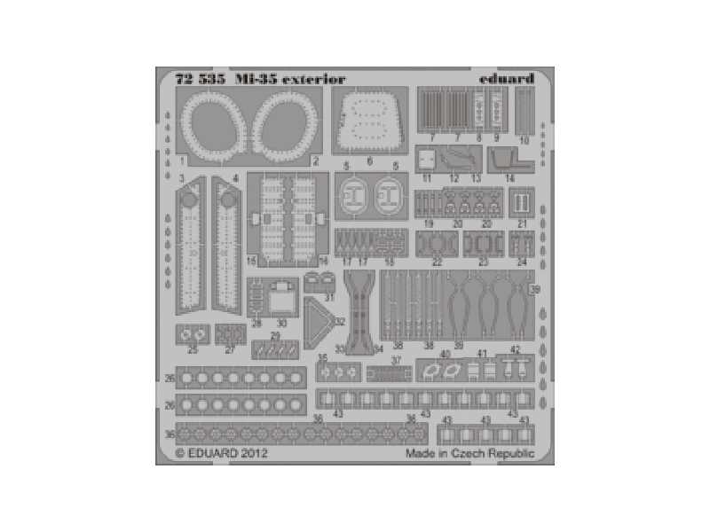  Mi-35 exterior 1/72 - Zvezda - blaszki - zdjęcie 1
