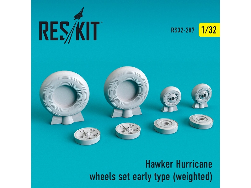 Hawker Hurricane Wheels Set Early Type Weighted - zdjęcie 1 Hawker Hurricane Wheels Set Early Type Weighted - zdjęcie 1