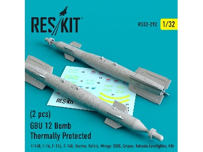 Gbu 12 Bomb Thermally Protected 2 Pcs F-14b, F-16, F-15e, F-14d, Harrier, Rafale, Mirage 2000, Gripen, Tornado,eurofighter, Kfir