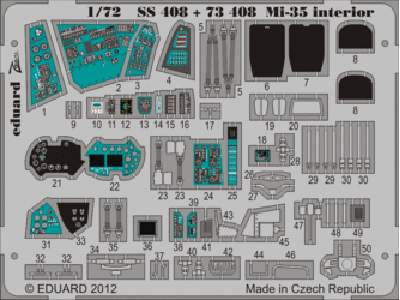  Mi-35 interior S. A. 1/72 - Zvezda - blaszki - zdjęcie 1