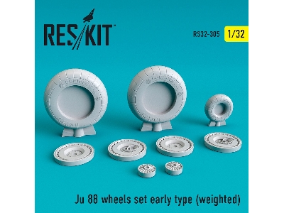 Ju 88 Wheels Set Early Type Weighted - zdjęcie 1