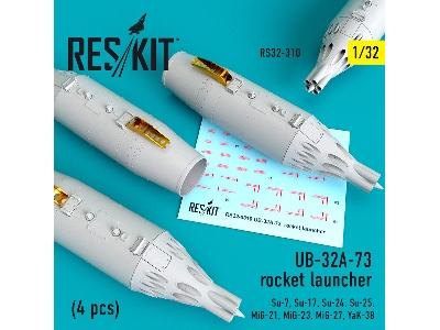 Ub-32a-73 Rocket Launcher 4 Pcs Su-7, Su-17, Su-24, Su-25, Mig-21, Mig-23, Mig-27, Yak-38 - zdjęcie 1