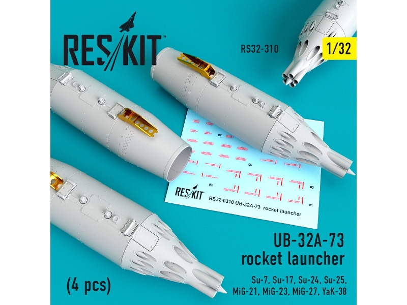Ub-32a-73 Rocket Launcher 4 Pcs Su-7, Su-17, Su-24, Su-25, Mig-21, Mig-23, Mig-27, Yak-38 - zdjęcie 1 Ub-32a-73 Rocket Launcher 4 Pcs Su-7, Su-17, Su-24, Su-25, Mig-21, Mig-23, Mig-27, Yak-38 - zdjęcie 1