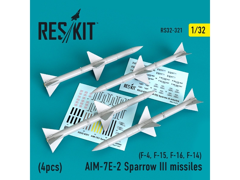 Aim-7e-2 Sparrow Iii Missiles (4pcs)(F-4, F-15, F-16, F-14) - zdjęcie 1 Aim-7e-2 Sparrow Iii Missiles (4pcs)(F-4, F-15, F-16, F-14) - zdjęcie 1