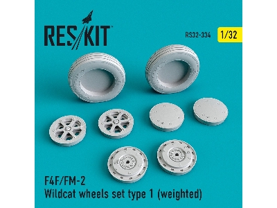 F4f/Fm-2 Wildcat Wheels Set Type 1 Weighted - zdjęcie 1