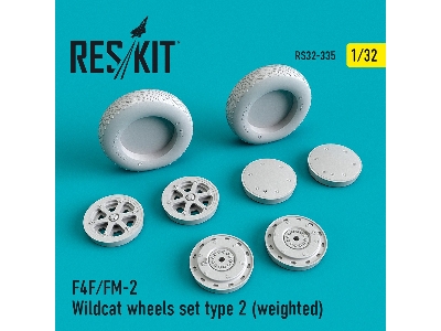 F4f/Fm-2 Wildcat Wheels Set Type 2 Weighted - zdjęcie 1