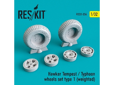 Hawker Tempest/Typhoon Wheels Set Type 1 (Weighted) - zdjęcie 1