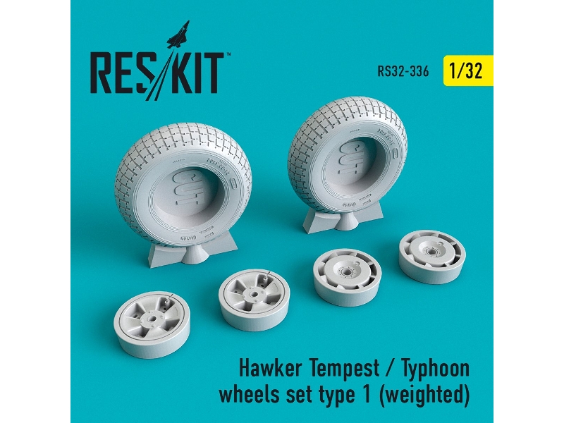 Hawker Tempest/Typhoon Wheels Set Type 1 (Weighted) - zdjęcie 1 Hawker Tempest/Typhoon Wheels Set Type 1 (Weighted) - zdjęcie 1