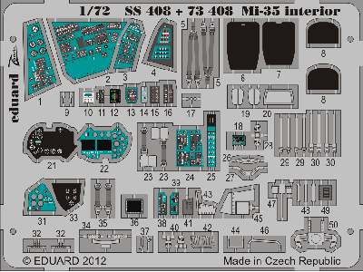  Mi-35 interior S. A. 1/72 - Zvezda - blaszki - zdjęcie 2