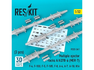 Multiple Ejector Racks A/A37b-6 (Mer-7) (3 Pcs) (F-4, F-100, F-5, F-105, F-8, A-4, A-7, A-10, Kfir) - zdjęcie 1