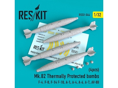 Mk.82 Thermally Protected Bombs (4 Pcs)(F-4, F-8, F-14 F-18, A-1, A-4, A-6, A-7, Av-8b) - zdjęcie 1