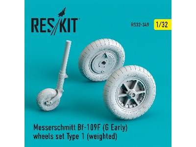 Bf-109 (F, G-early) Wheels Set Type 1 (Weighted) - zdjęcie 1