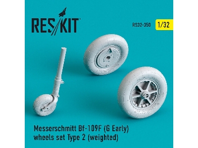 Bf-109 (F, G-early) Wheels Set Type 2 (Weighted) - zdjęcie 1