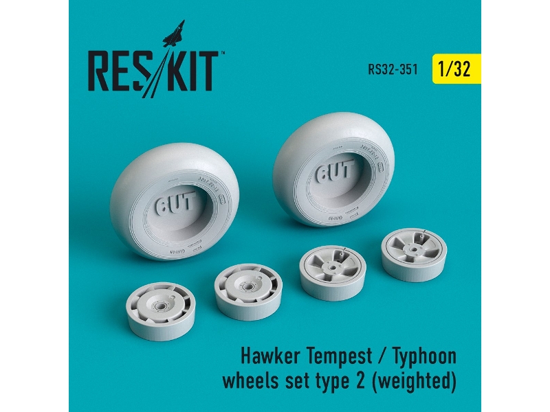 Hawker Tempest/Typhoon Wheels Set Type 2 (Weighted) - zdjęcie 1 Hawker Tempest/Typhoon Wheels Set Type 2 (Weighted) - zdjęcie 1