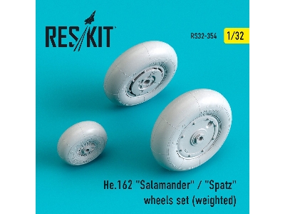 He.162 Salamander / Spatz Wheels Set (Weighted) - zdjęcie 1
