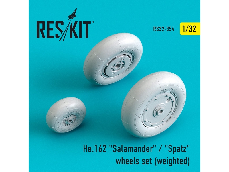 He.162 Salamander / Spatz Wheels Set (Weighted) - zdjęcie 1 He.162 Salamander / Spatz Wheels Set (Weighted) - zdjęcie 1