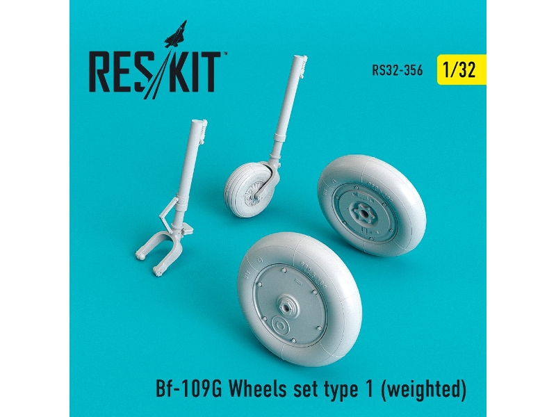 Bf-109g Wheels Set Type 1 (Weighted) - zdjęcie 1 Bf-109g Wheels Set Type 1 (Weighted) - zdjęcie 1