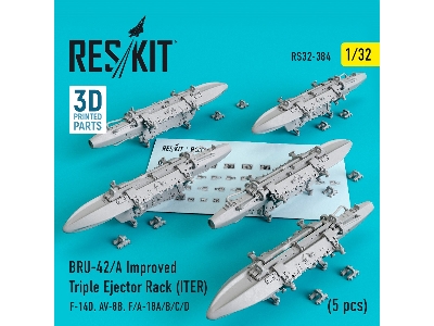 Bru-42/ A Improved Triple Ejector Rack Iter 5 Pcs F-14d, Av-8b, F/ A-18a/ B/ C/ D - zdjęcie 1