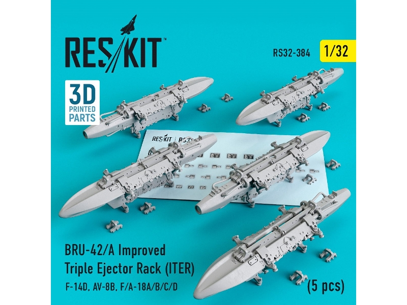 Bru-42/ A Improved Triple Ejector Rack Iter 5 Pcs F-14d, Av-8b, F/ A-18a/ B/ C/ D - zdjęcie 1 Bru-42/ A Improved Triple Ejector Rack Iter 5 Pcs F-14d, Av-8b, F/ A-18a/ B/ C/ D - zdjęcie 1