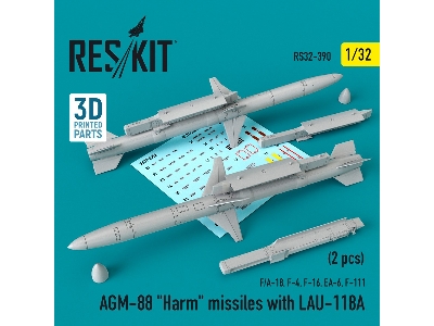 Agm-88 Harm Missiles With Lau-118a 2 Pcs F/A-18, F-4, F-16, Ea-6, F-111 - zdjęcie 1