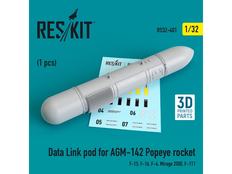 Data Link Pod For Agm-142 Popeye Rocket F-15, F-16, F-4, Mirage 2000, F-111 - zdjęcie 1 Data Link Pod For Agm-142 Popeye Rocket F-15, F-16, F-4, Mirage 2000, F-111 - zdjęcie 1