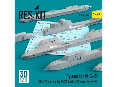 Pylons For Mig-29 Apu-470 2 Pcs For R-27 And Apu-73 4 Pcs For R-73 - zdjęcie 1