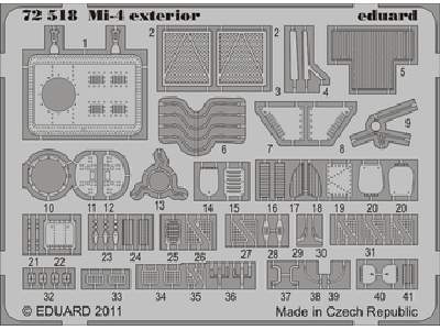  Mi-4 exterior 1/72 - Hobby Boss - blaszki - zdjęcie 1