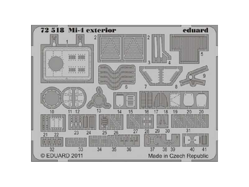  Mi-4 exterior 1/72 - Hobby Boss - blaszki - zdjęcie 1