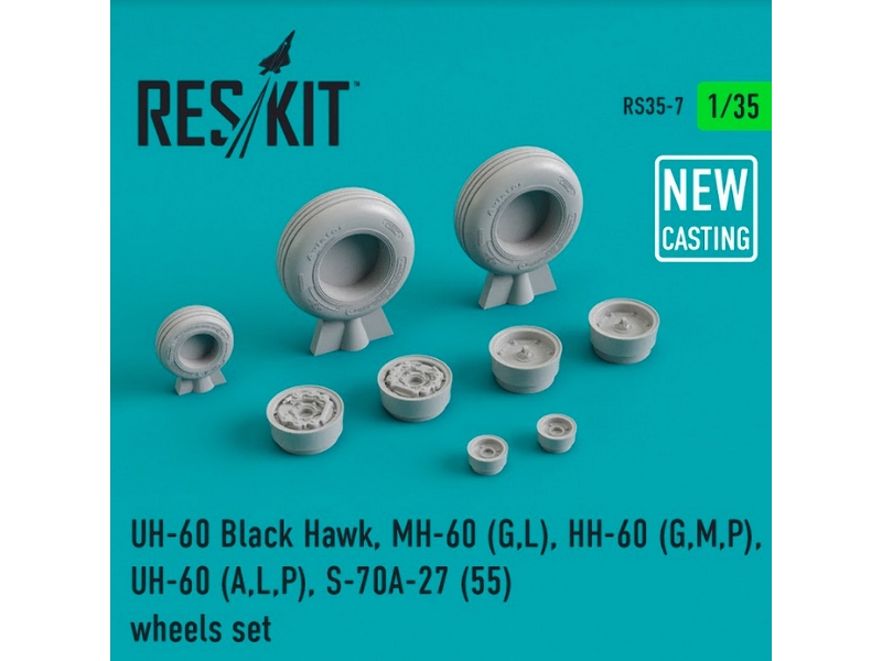 Uh-60 (All Versions) Wheels Set - zdjęcie 1 Uh-60 (All Versions) Wheels Set - zdjęcie 1