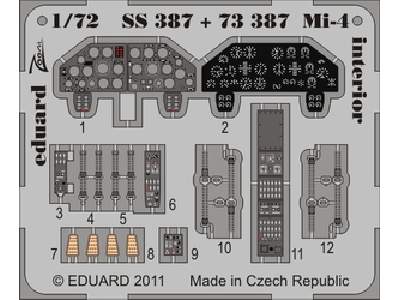  Mi-4 interior S. A. 1/72 - Hobby Boss - blaszki - zdjęcie 1