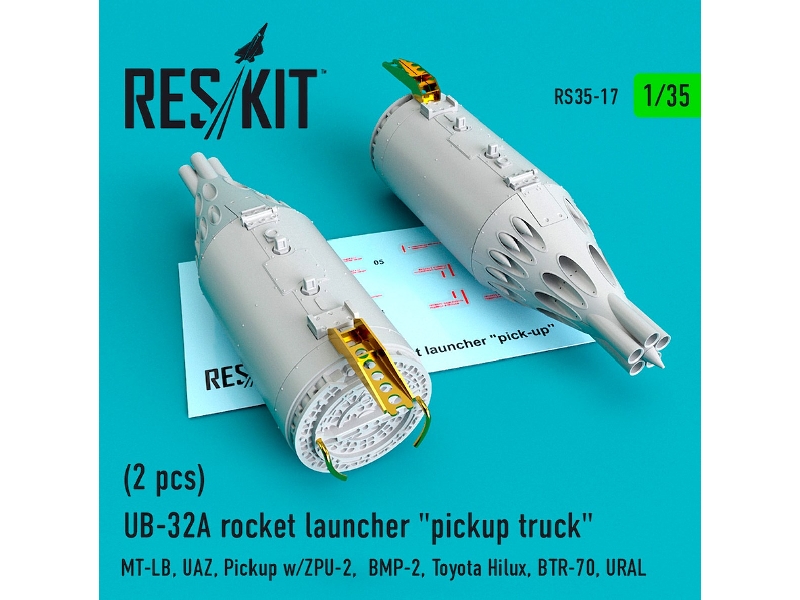 Ub-32a Rocket Launcher Pickup Truck 2 Pcs Mt-lb, Uaz, Pickup W/Zpu-2, Bmp-2, Toyota Hilux, Btr-70, Ural - zdjęcie 1 Ub-32a Rocket Launcher Pickup Truck 2 Pcs Mt-lb, Uaz, Pickup W/Zpu-2, Bmp-2, Toyota Hilux, Btr-70, Ural - zdjęcie 1