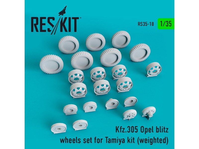 Kfz.305 Opel Blitz Wheels Set Weighted - zdjęcie 1 Kfz.305 Opel Blitz Wheels Set Weighted - zdjęcie 1