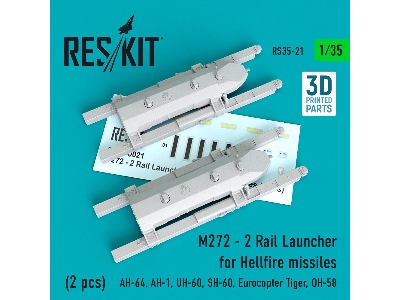 M272 - 2 Rail Launcher For Hellfire Missiles (2 Pcs) (Ah-64, Ah-1, Uh-60, Sh-60, Eurocopter Tiger, Oh-58) - zdjęcie 1