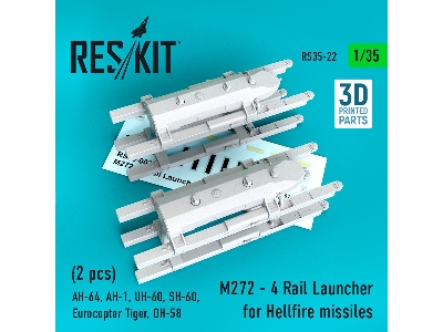 M272 - 4 Rail Launcher For Hellfire Missiles (2 Pcs) (Ah-64, Ah-1, Uh-60, Sh-60, Eurocopter Tiger, Oh-58) - zdjęcie 1