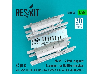 M299 - 4 Rail Longbow Launcher For Hellfire Missiles (2 Pcs) (Ah-64d/E, Uh-60l, Oh-58d, Ah-6, Ah-1w/Z, Uh-1n/Y, Hh-60h, Mh-60r/S