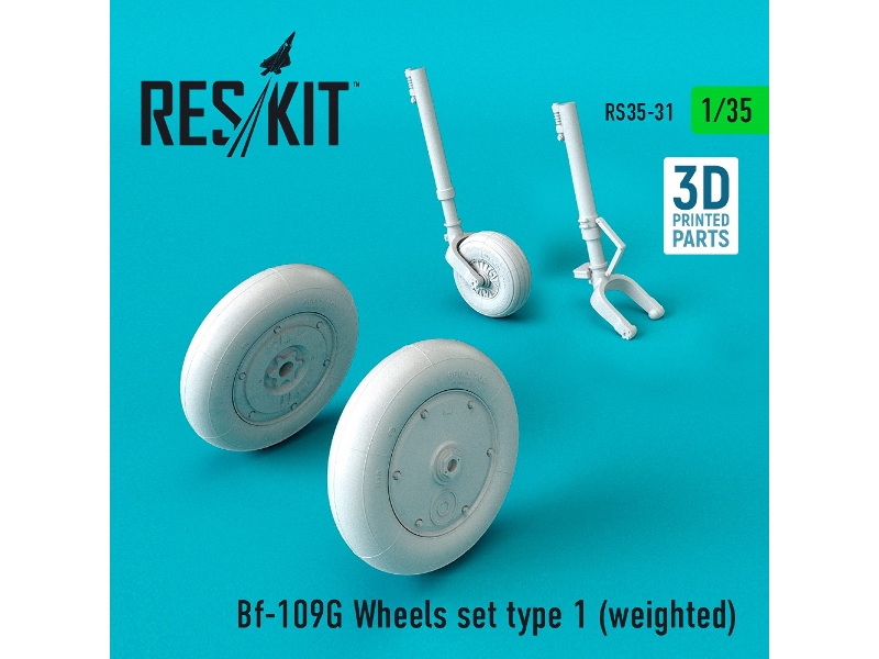 Bf-109g Wheels Set Type 1 (Weighted) - zdjęcie 1 Bf-109g Wheels Set Type 1 (Weighted) - zdjęcie 1
