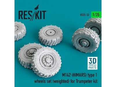 M142 Himars Type 1 Wheels Set Weighted For Trumpeter Kit - zdjęcie 1