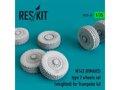 M142 Himars Type 2 Wheels Set Weighted For Trumpeter Kit - zdjęcie 1