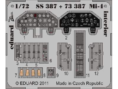  Mi-4 interior S. A. 1/72 - Hobby Boss - blaszki - zdjęcie 2