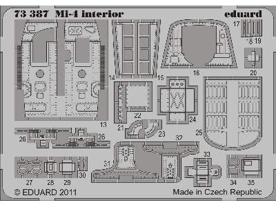  Mi-4 interior S. A. 1/72 - Hobby Boss - blaszki - zdjęcie 3