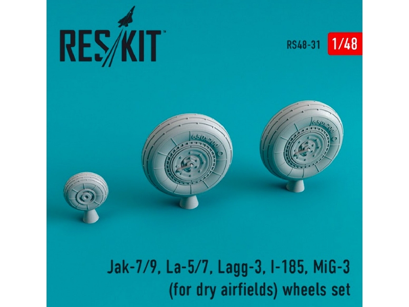 Jak-7/9, La-5/7, Lagg-3, I-185, Mig-3 (For Dry Airfields) Wheels Set - zdjęcie 1