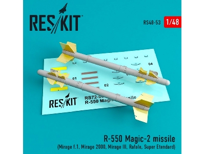 R-550 Magic-2 Missile (4 Pcs) (Mirage F.1, Mirage 2000, Mirage Iii, Rafale, Super Etendard) - zdjęcie 1