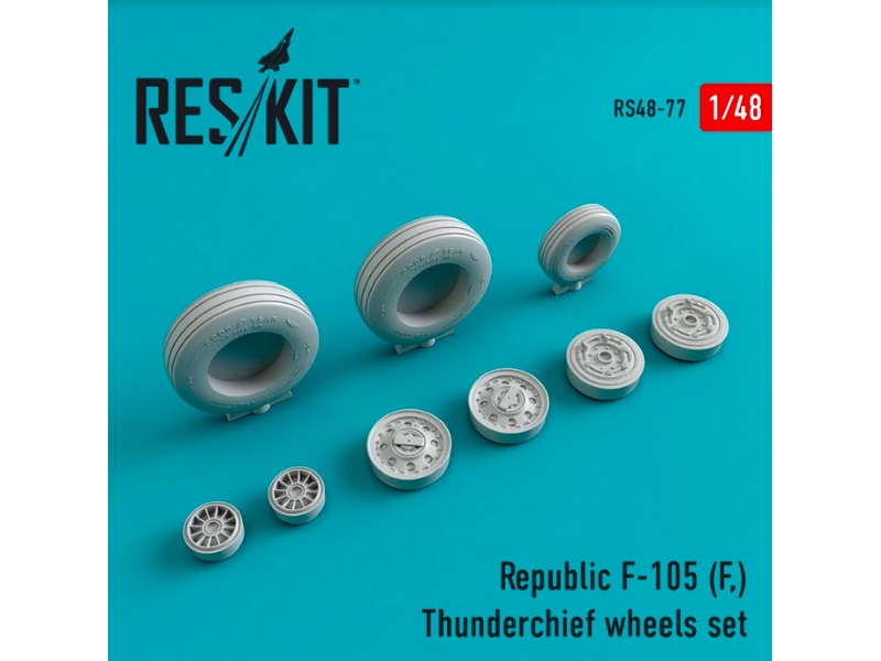Republic F-105 (F,) Thunderchief Wheels Set - zdjęcie 1 Republic F-105 (F,) Thunderchief Wheels Set - zdjęcie 1