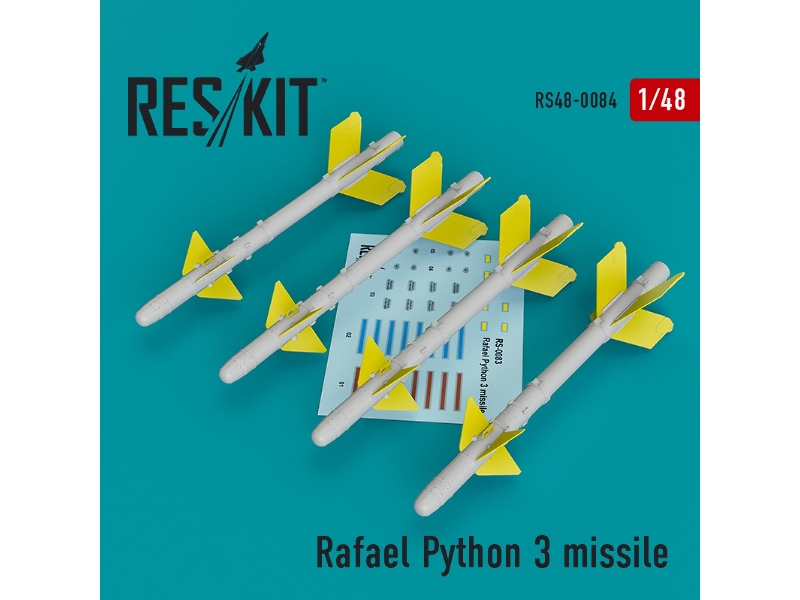 Rafael Python 3 Missile (4 Pcs) (Iai Kfir, F-15c/I, F-16i, Jf-17, Mig-21, Mirage F.1) - zdjęcie 1 Rafael Python 3 Missile (4 Pcs) (Iai Kfir, F-15c/I, F-16i, Jf-17, Mig-21, Mirage F.1) - zdjęcie 1