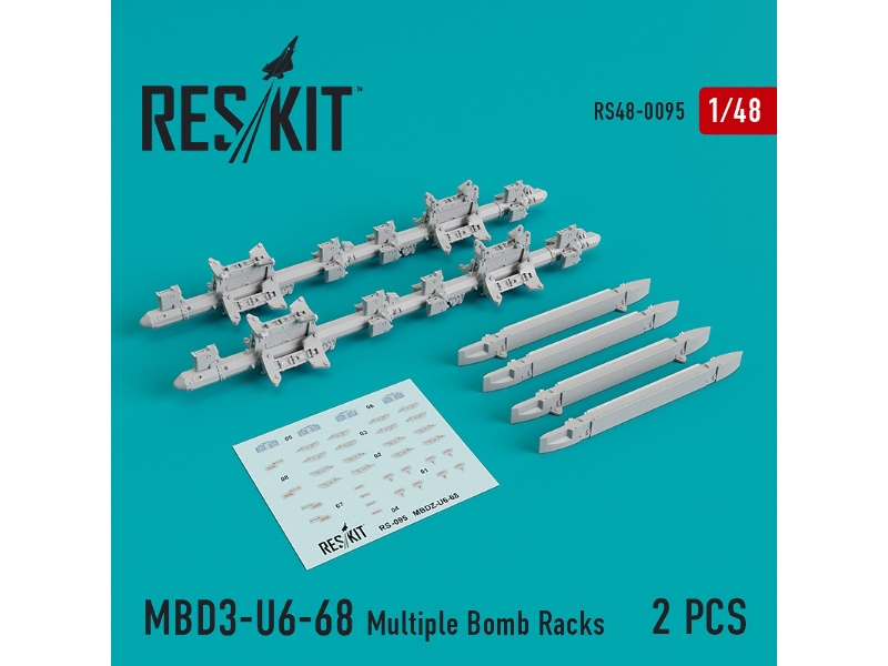 Mbd3-u6-68 Multiple Bomb Racks (Su-17, Su-24, Su-30, Su-34, Su-35) (2 Pcs) - zdjęcie 1 Mbd3-u6-68 Multiple Bomb Racks (Su-17, Su-24, Su-30, Su-34, Su-35) (2 Pcs) - zdjęcie 1