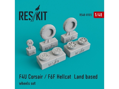 F4u Corsair / F6f Hellcat Land Based Wheels Set - zdjęcie 1